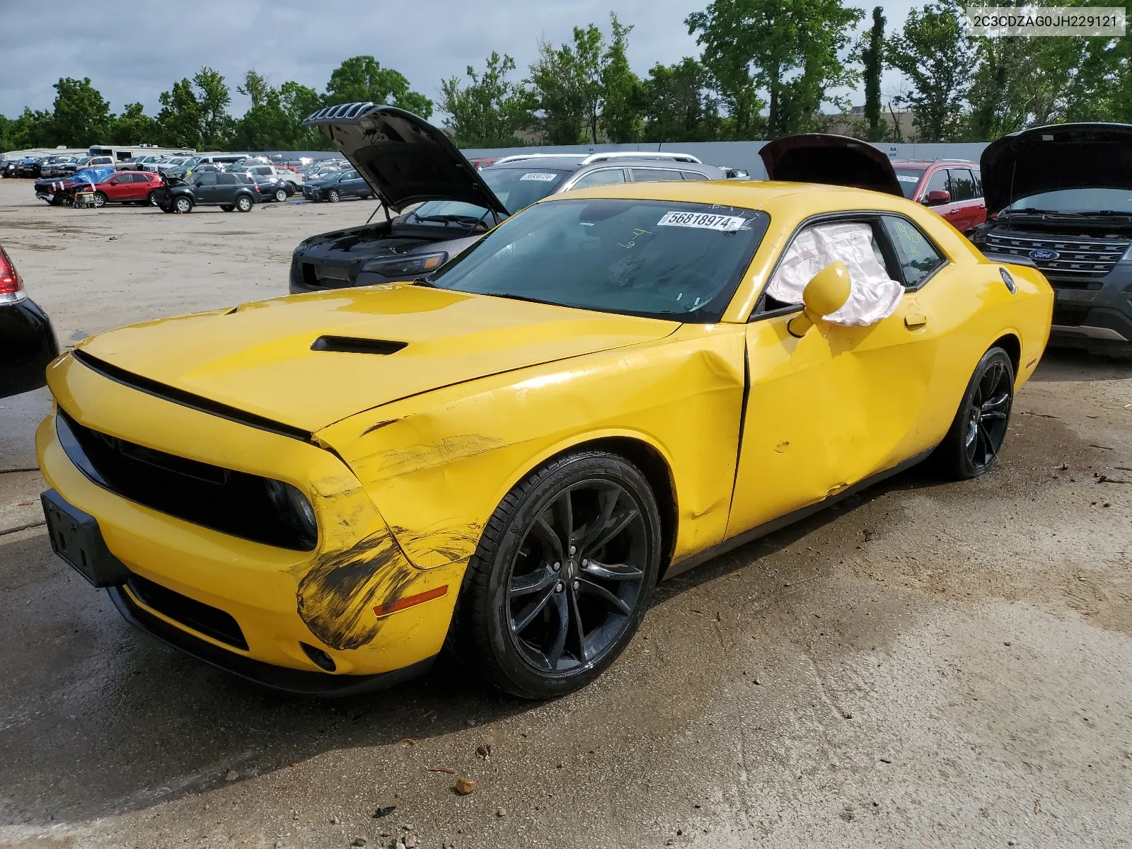 2018 Dodge Challenger Sxt VIN: 2C3CDZAG0JH229121 Lot: 56818974