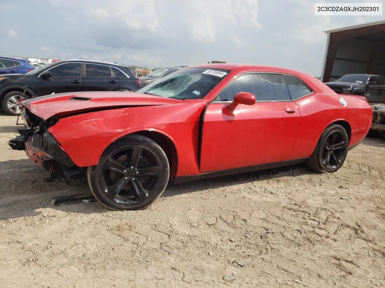 2018 Dodge Challenger Sxt VIN: 2C3CDZAGXJH202301 Lot: 58706994