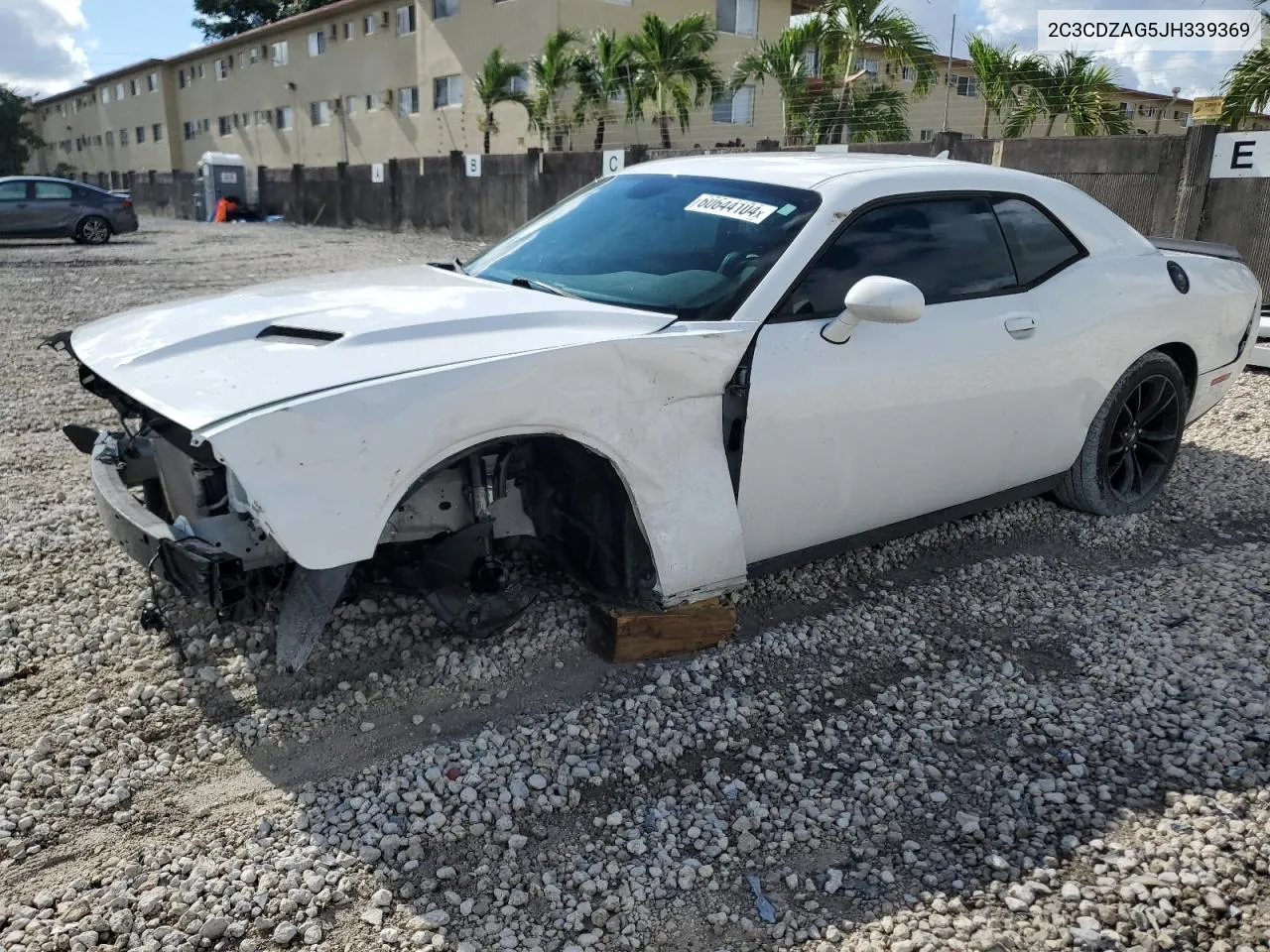 2018 Dodge Challenger Sxt VIN: 2C3CDZAG5JH339369 Lot: 60644104