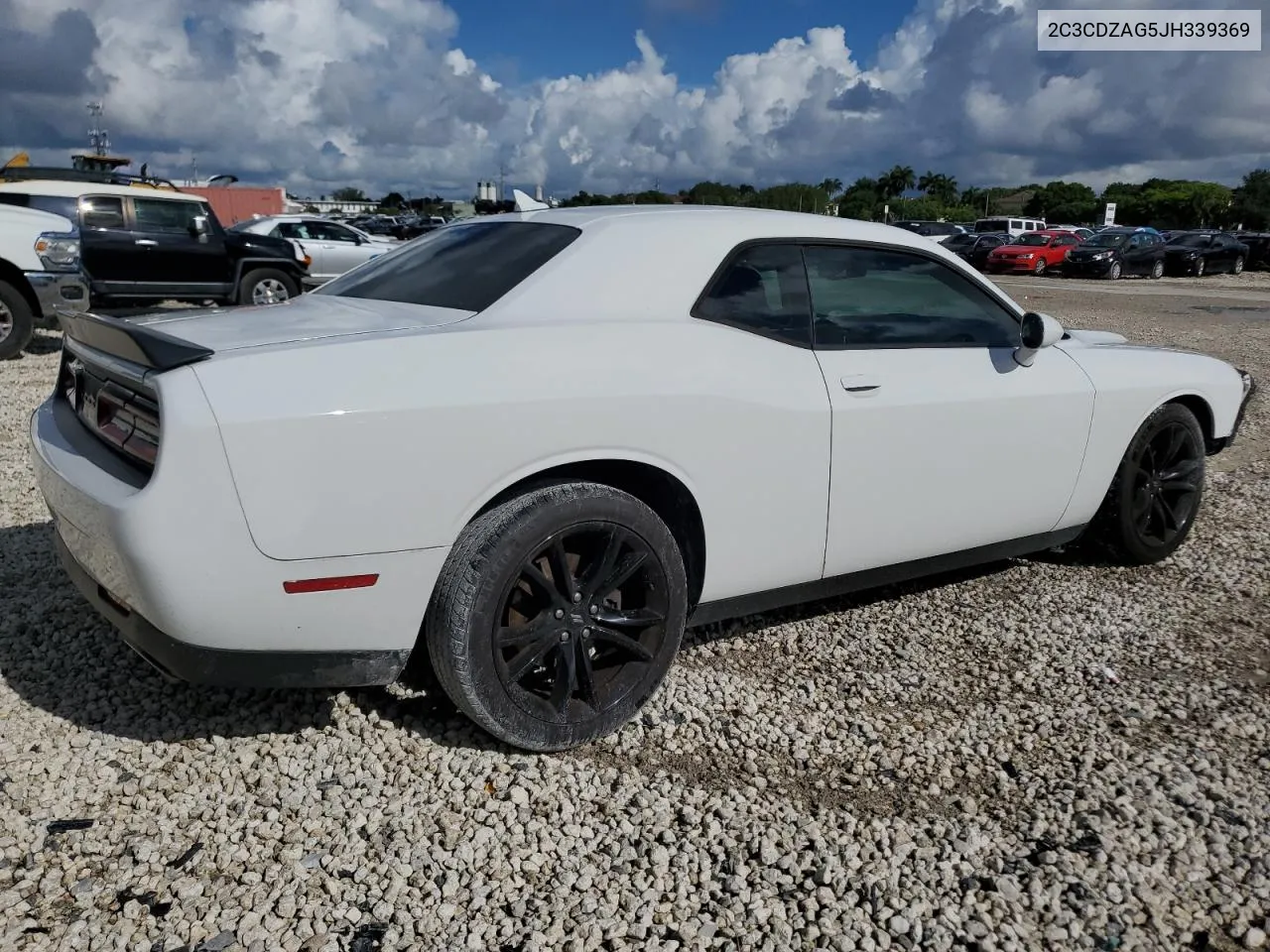 2018 Dodge Challenger Sxt VIN: 2C3CDZAG5JH339369 Lot: 60644104