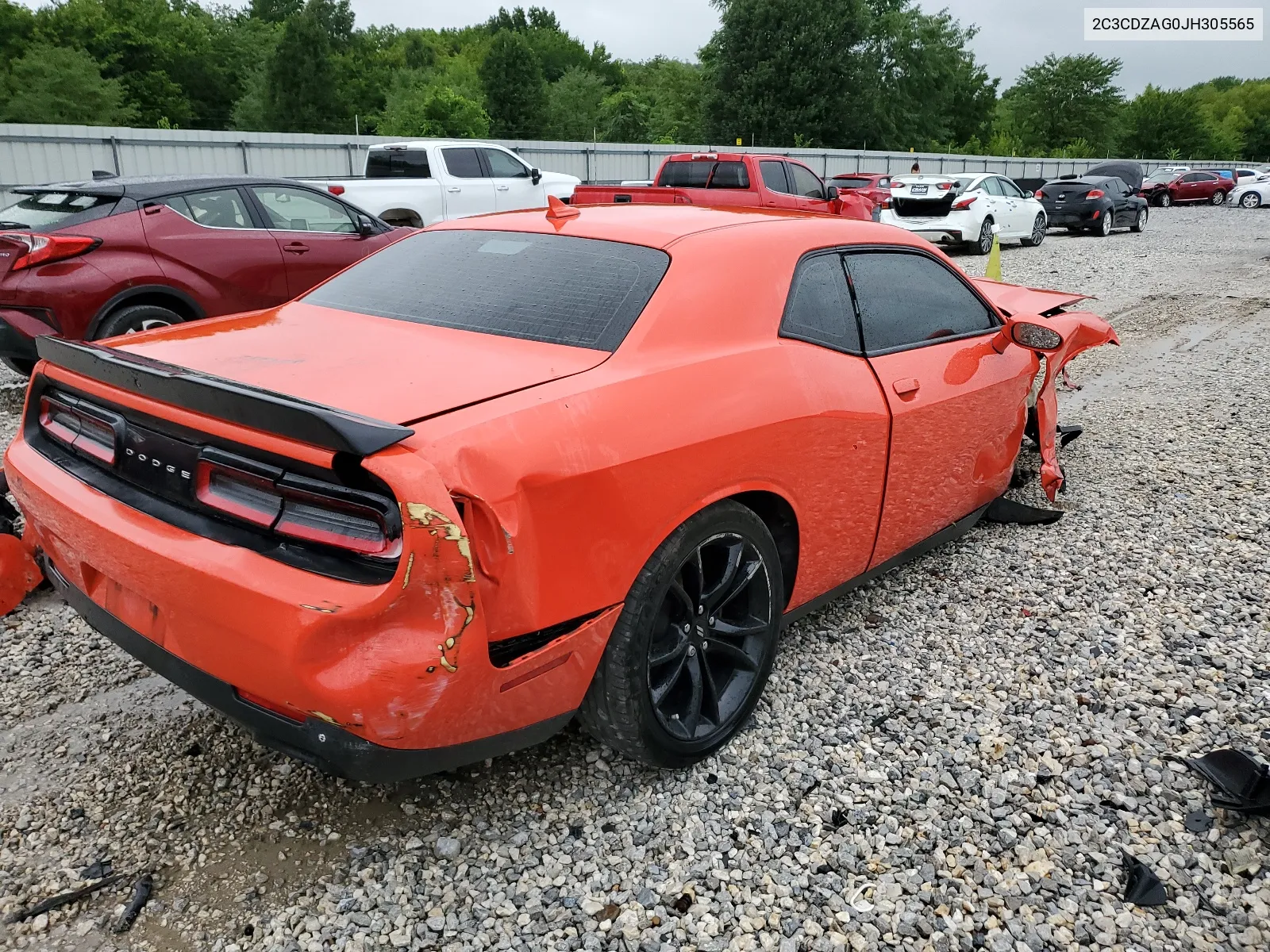 2018 Dodge Challenger Sxt VIN: 2C3CDZAG0JH305565 Lot: 60945993