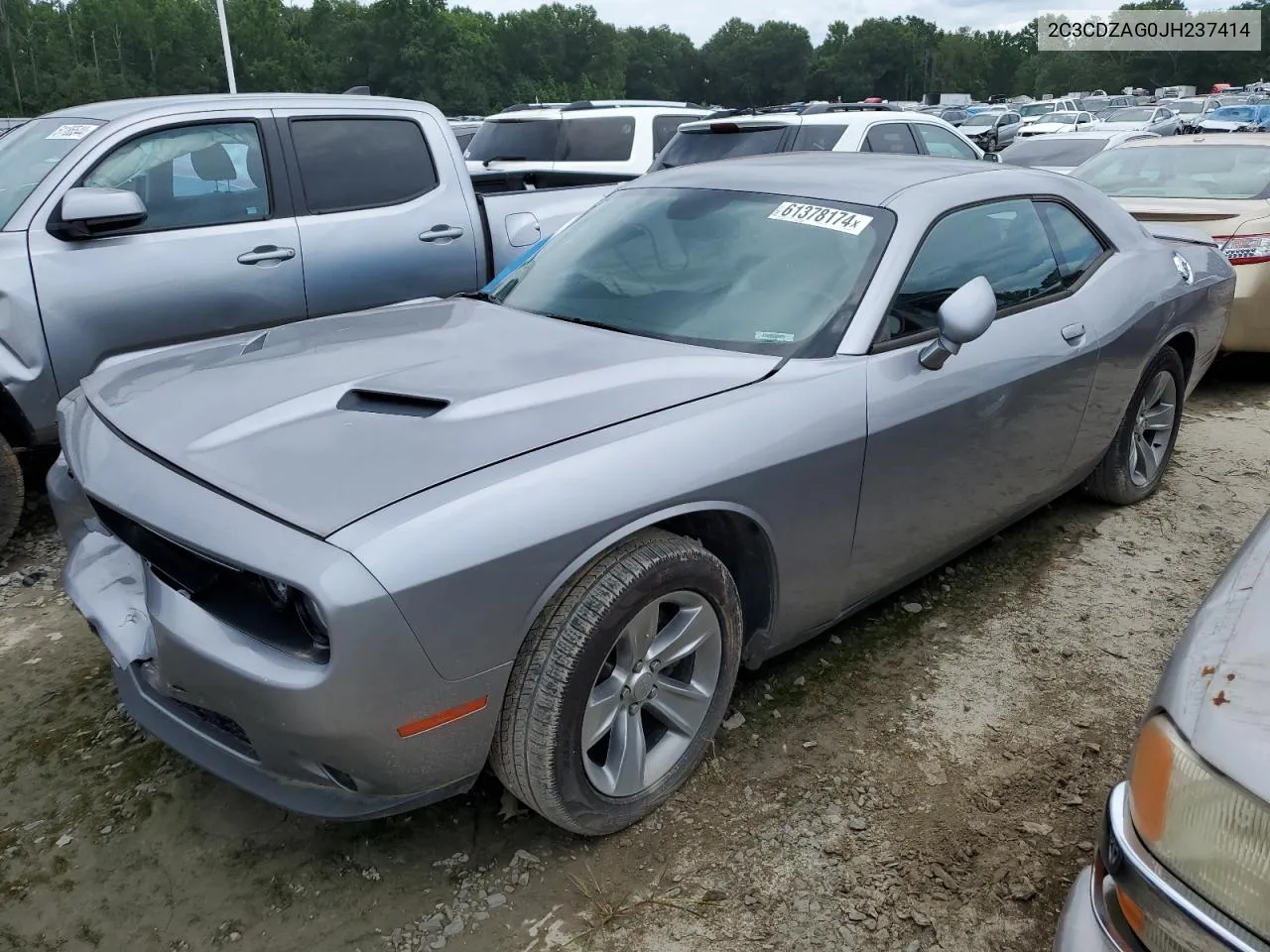 2C3CDZAG0JH237414 2018 Dodge Challenger Sxt