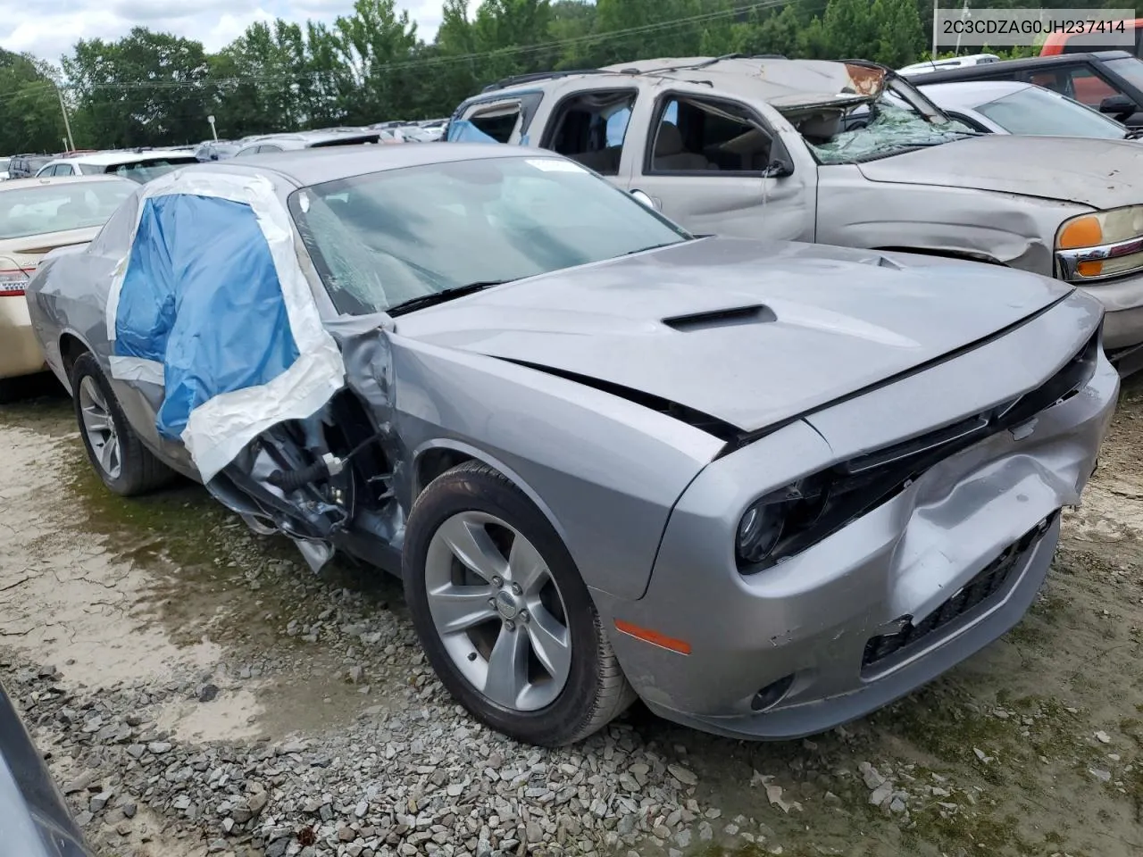 2C3CDZAG0JH237414 2018 Dodge Challenger Sxt