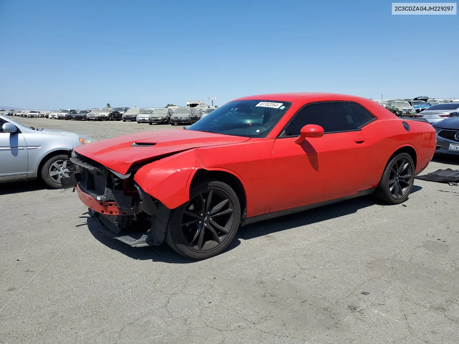 2018 Dodge Challenger Sxt VIN: 2C3CDZAG4JH229297 Lot: 63702264