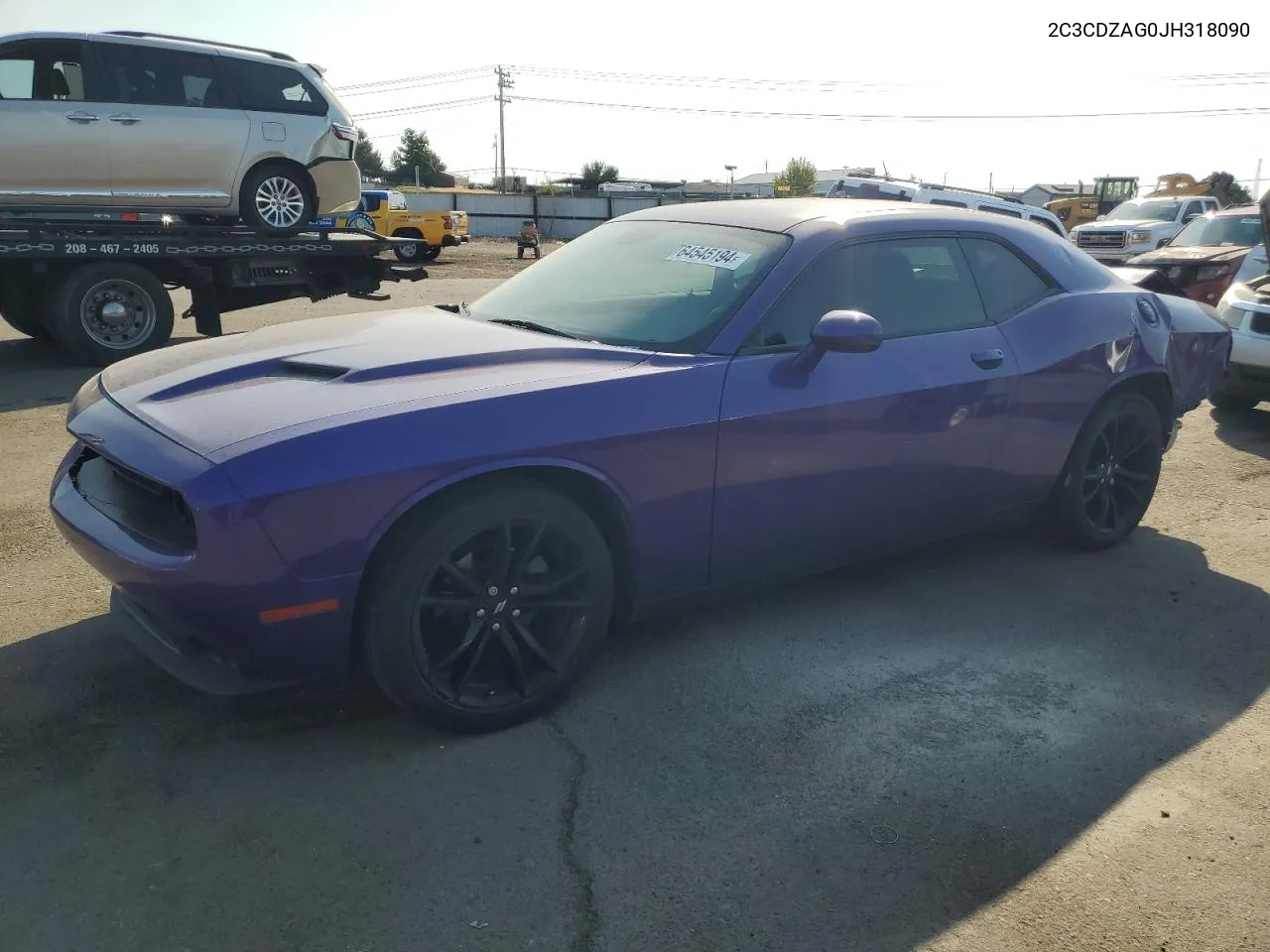 2018 Dodge Challenger Sxt VIN: 2C3CDZAG0JH318090 Lot: 64545194