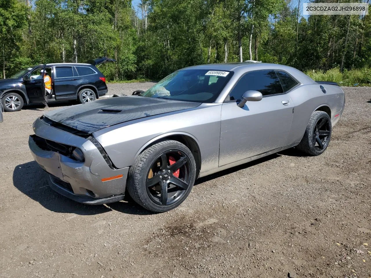 2018 Dodge Challenger Sxt VIN: 2C3CDZAG2JH296898 Lot: 65599854