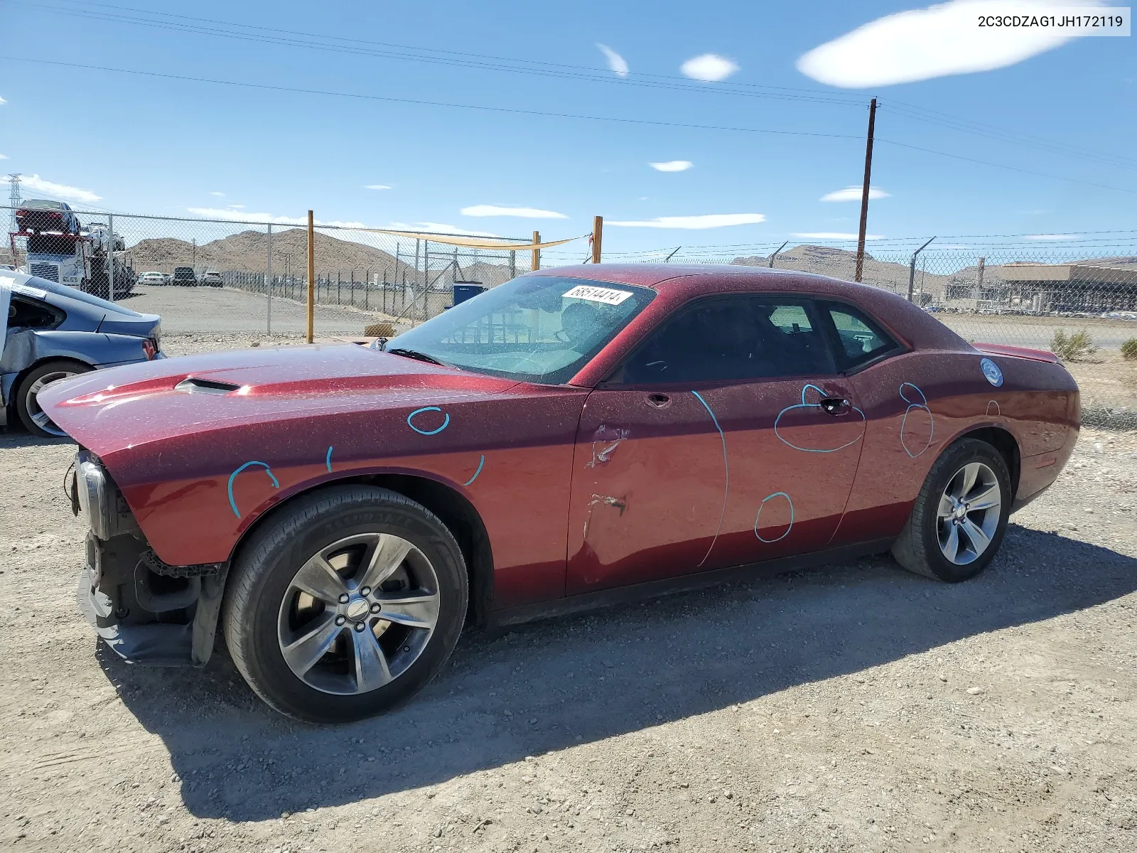 2C3CDZAG1JH172119 2018 Dodge Challenger Sxt