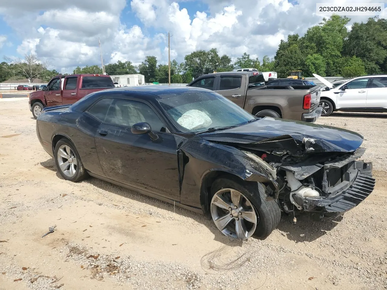 2018 Dodge Challenger Sxt VIN: 2C3CDZAG2JH294665 Lot: 69461924