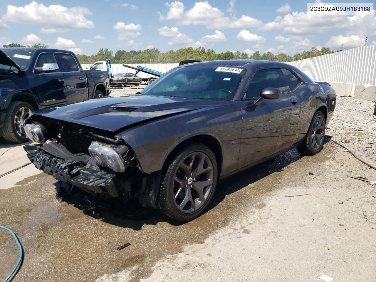 2018 Dodge Challenger Sxt VIN: 2C3CDZAG9JH183188 Lot: 69795484