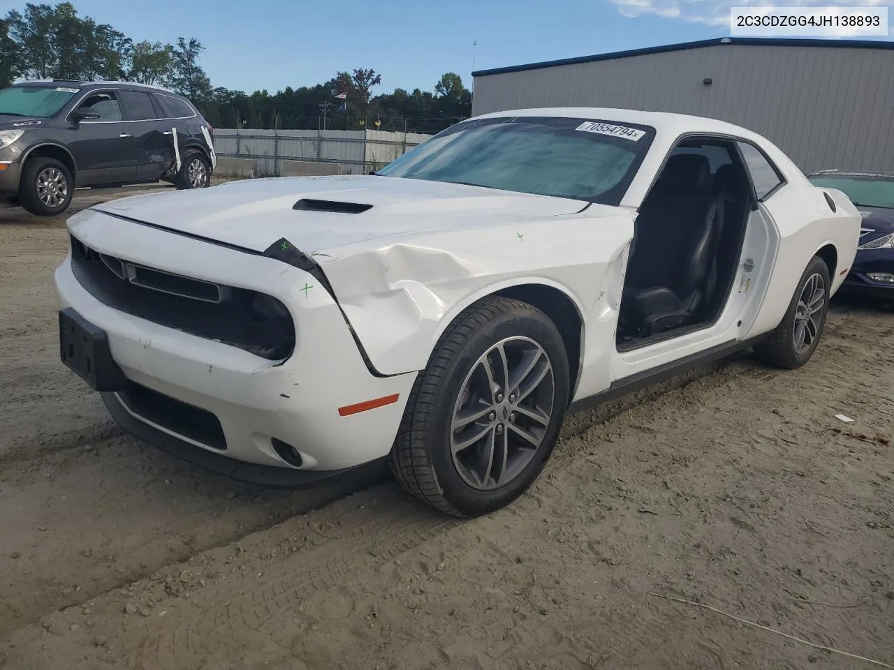 2018 Dodge Challenger Gt VIN: 2C3CDZGG4JH138893 Lot: 70554794