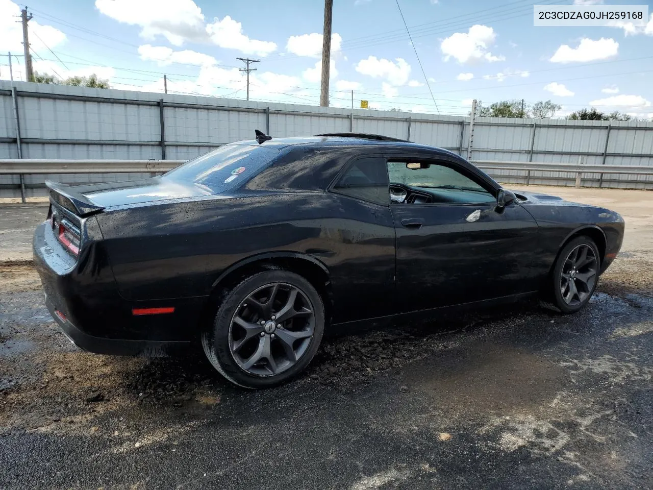 2018 Dodge Challenger Sxt VIN: 2C3CDZAG0JH259168 Lot: 70779464