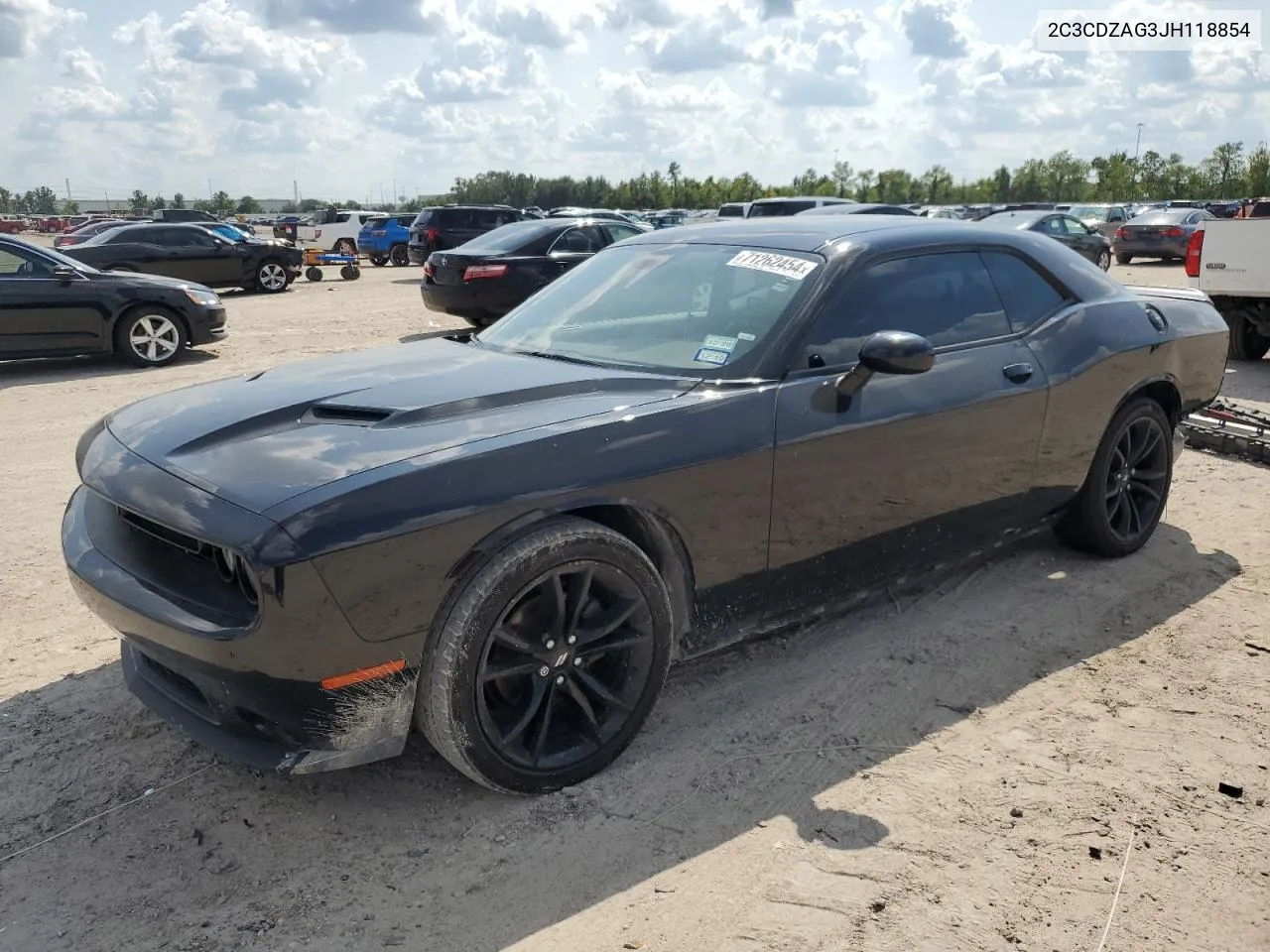 2018 Dodge Challenger Sxt VIN: 2C3CDZAG3JH118854 Lot: 71262454