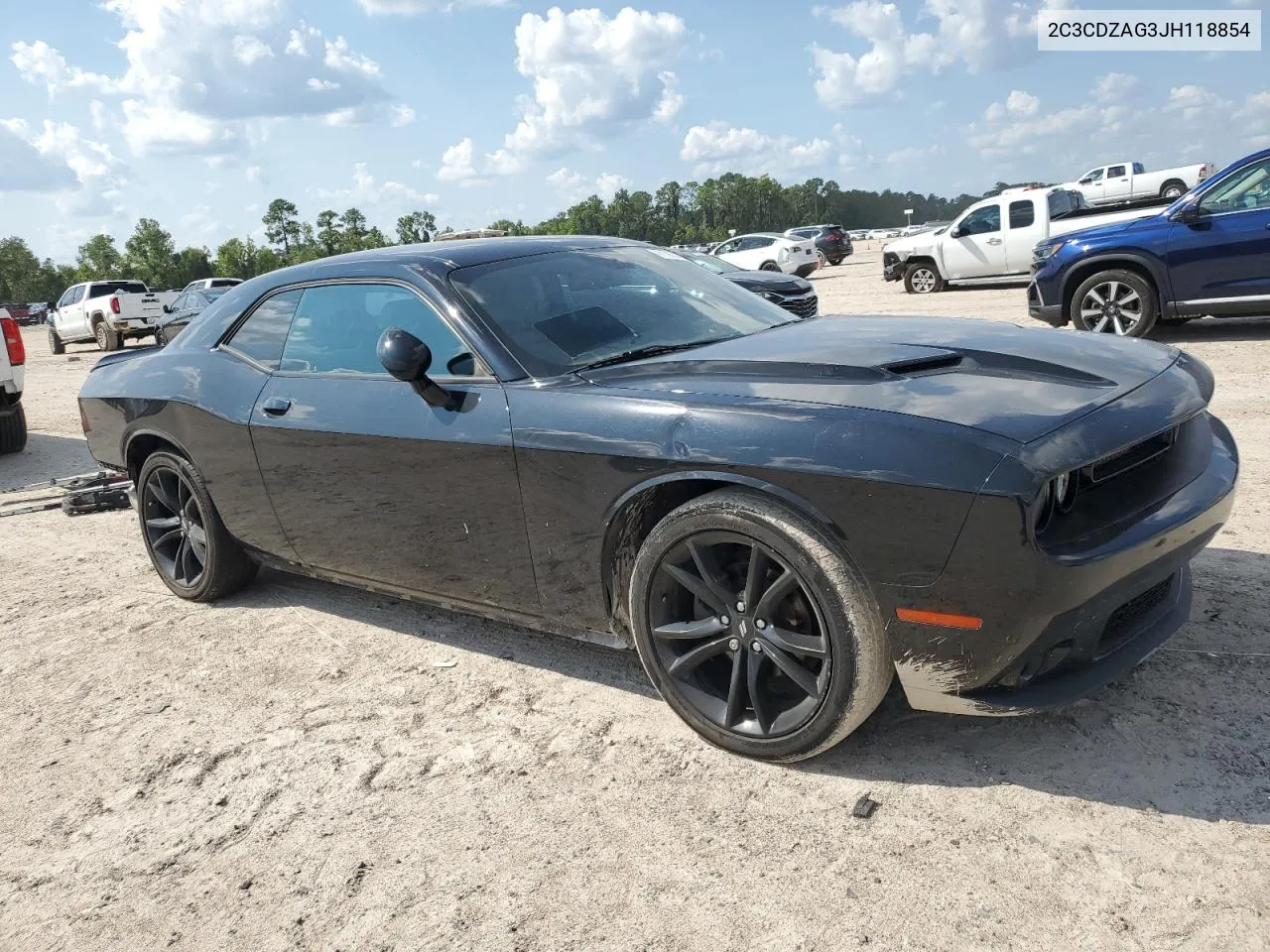 2018 Dodge Challenger Sxt VIN: 2C3CDZAG3JH118854 Lot: 71262454