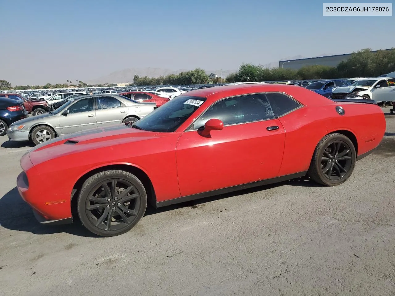 2018 Dodge Challenger Sxt VIN: 2C3CDZAG6JH178076 Lot: 71407154