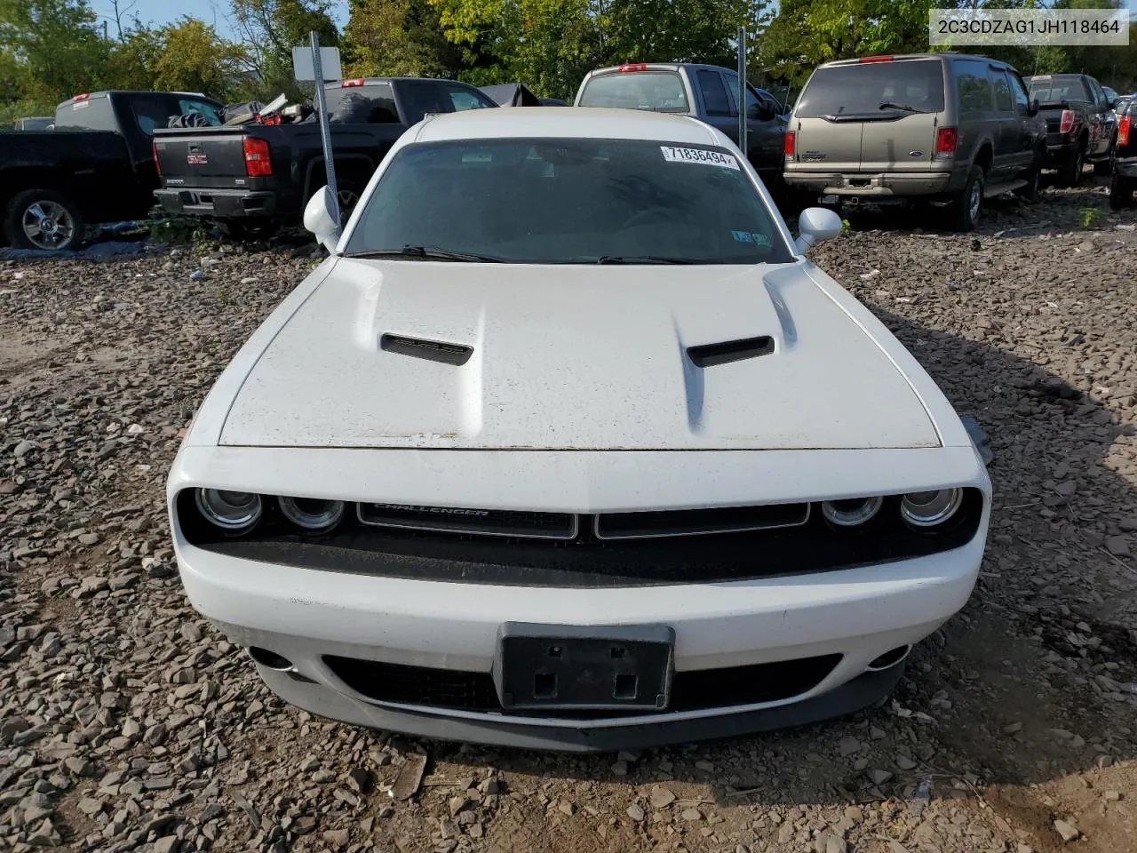 2018 Dodge Challenger Sxt VIN: 2C3CDZAG1JH118464 Lot: 71836494