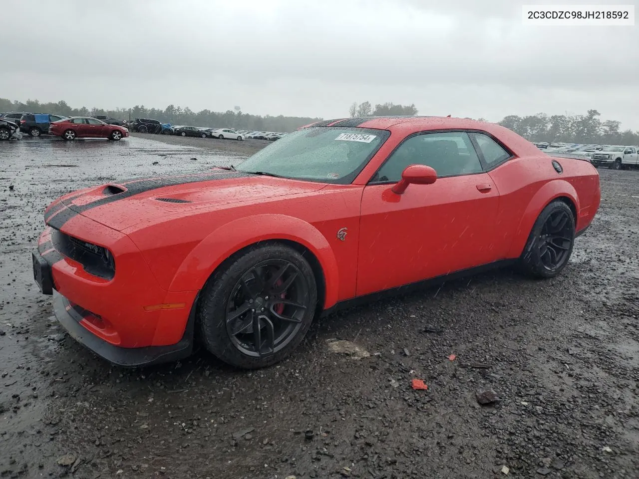 2018 Dodge Challenger Srt Hellcat VIN: 2C3CDZC98JH218592 Lot: 71875754