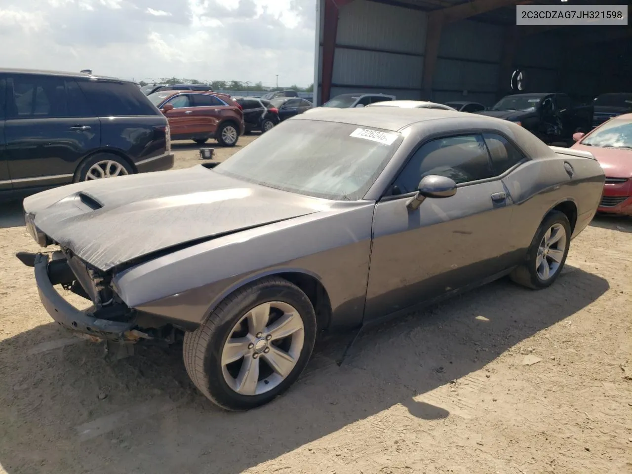 2018 Dodge Challenger Sxt VIN: 2C3CDZAG7JH321598 Lot: 72262464