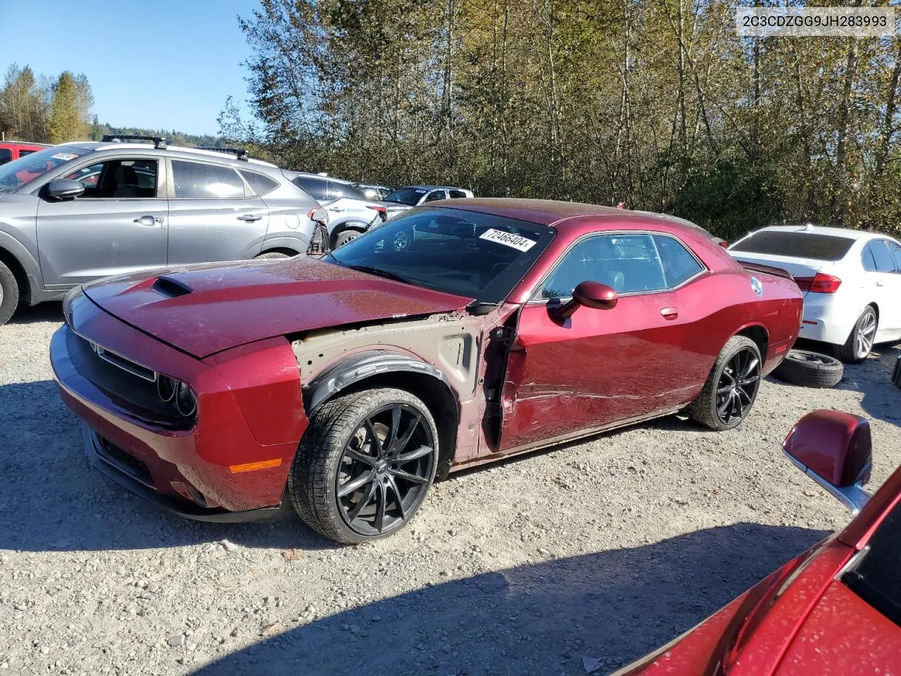 2018 Dodge Challenger Gt VIN: 2C3CDZGG9JH283993 Lot: 72466404