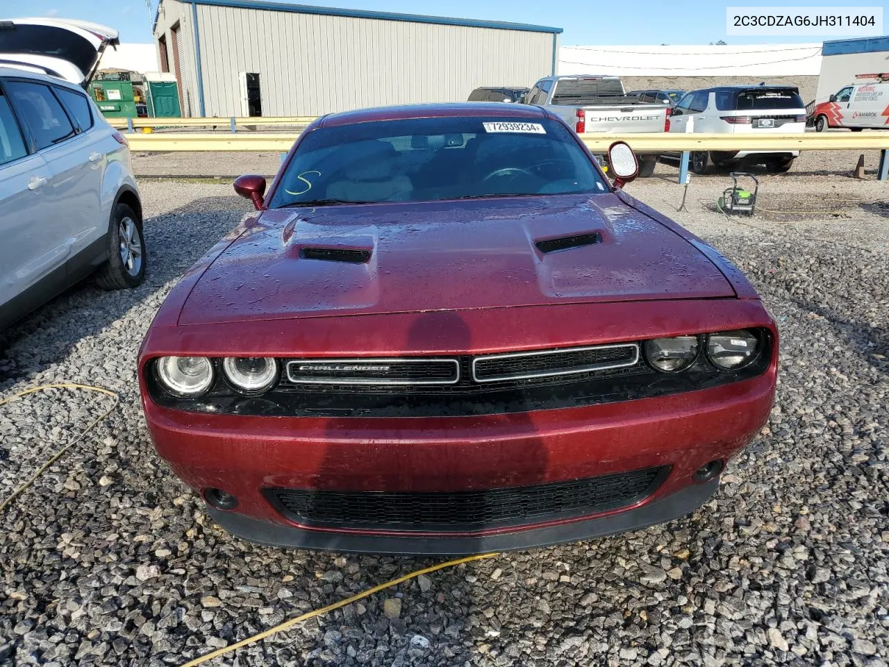 2018 Dodge Challenger Sxt VIN: 2C3CDZAG6JH311404 Lot: 72939234