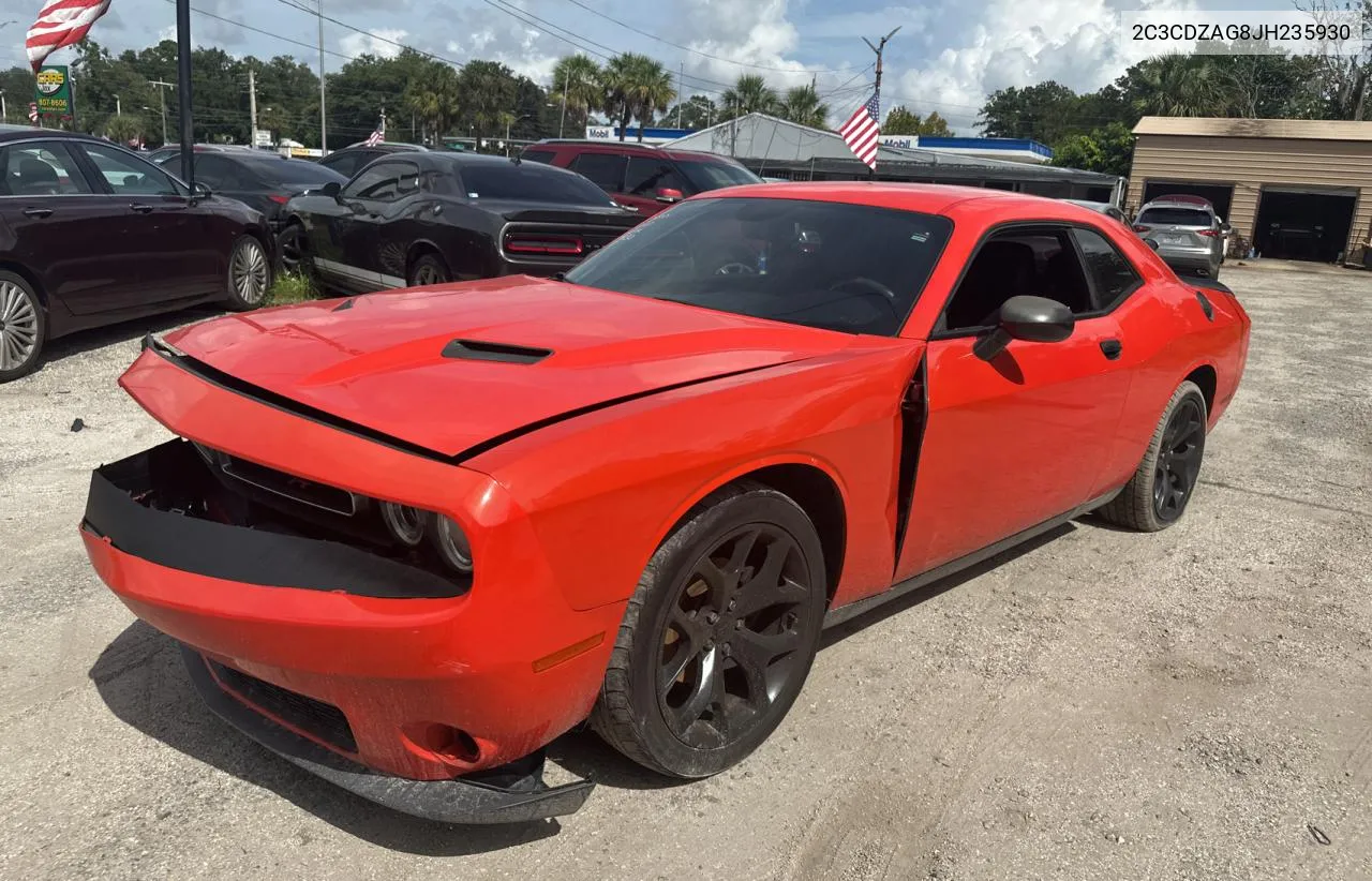 2018 Dodge Challenger Sxt VIN: 2C3CDZAG8JH235930 Lot: 73375494