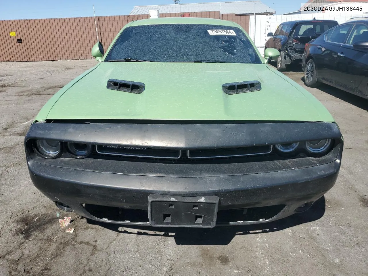 2018 Dodge Challenger Sxt VIN: 2C3CDZAG9JH138445 Lot: 73697564