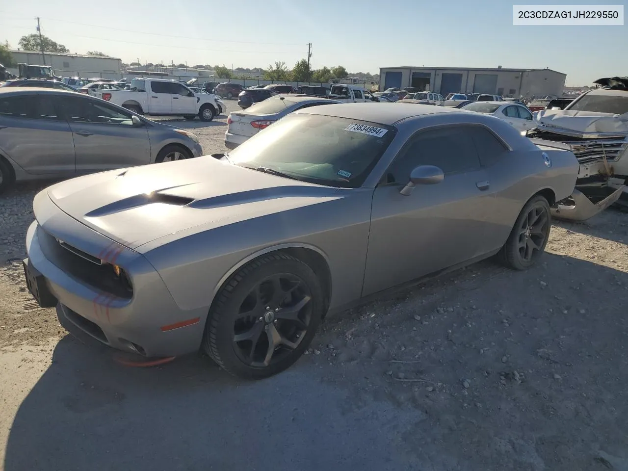 2018 Dodge Challenger Sxt VIN: 2C3CDZAG1JH229550 Lot: 73834994