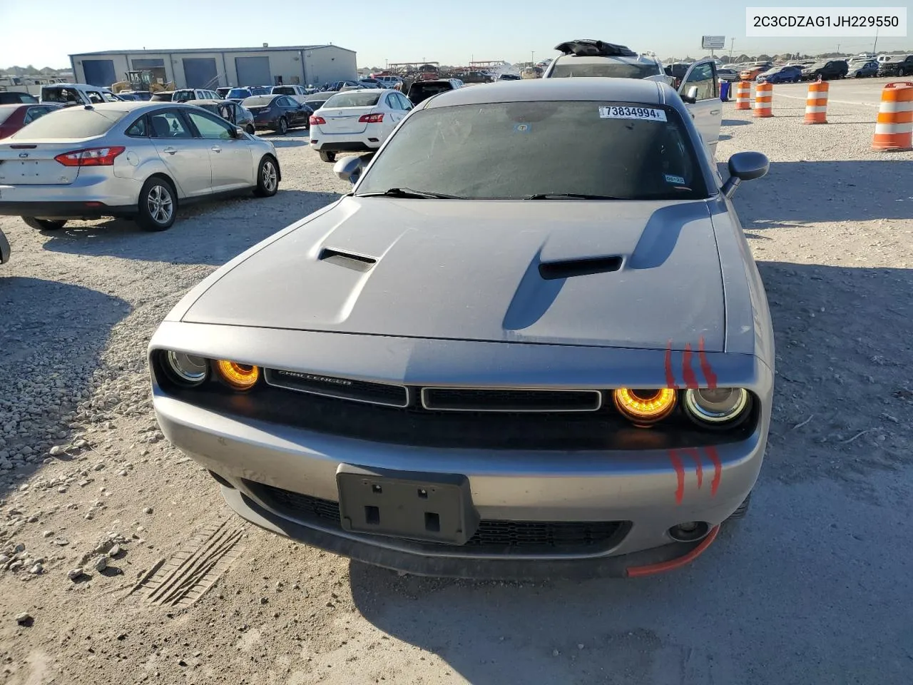 2018 Dodge Challenger Sxt VIN: 2C3CDZAG1JH229550 Lot: 73834994