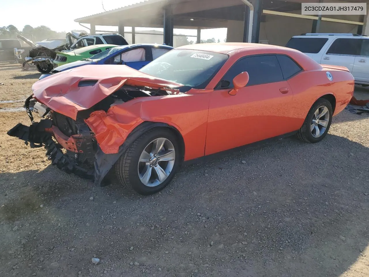 2018 Dodge Challenger Sxt VIN: 2C3CDZAG1JH317479 Lot: 75440494