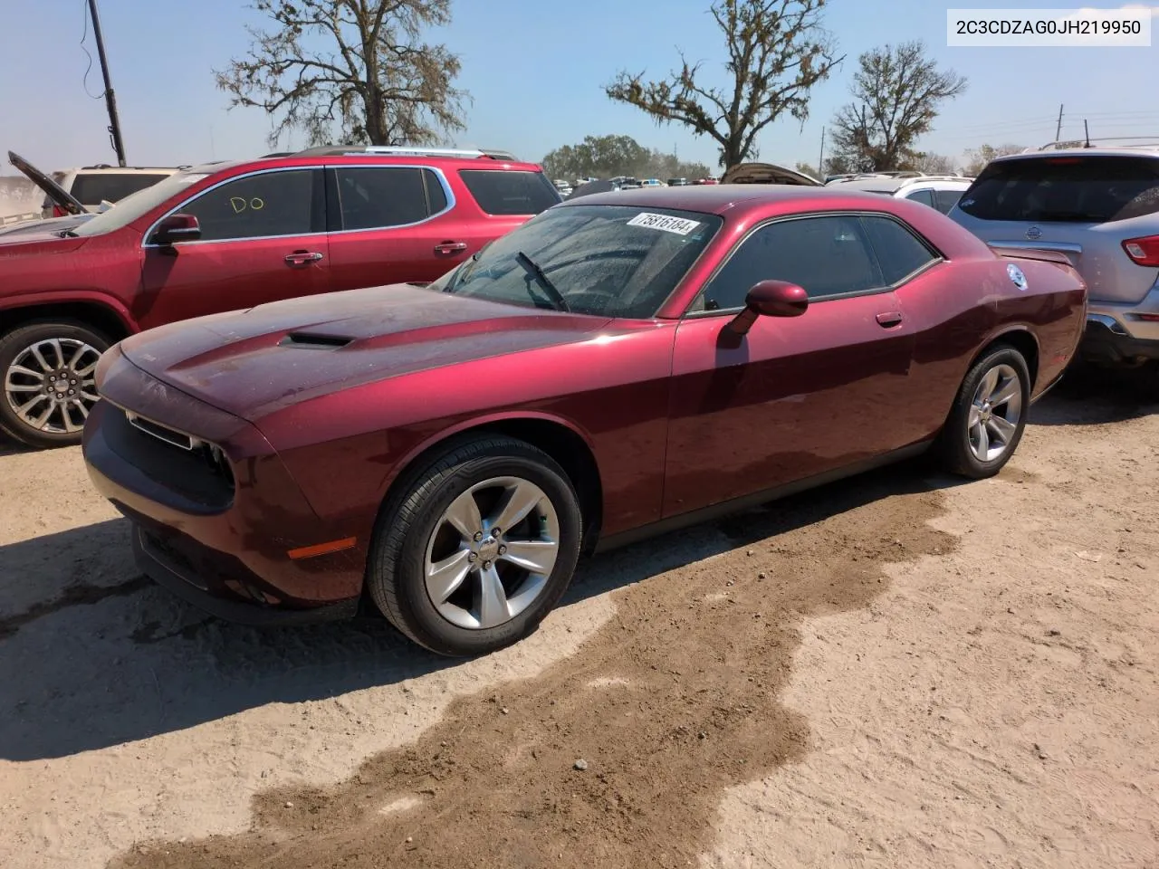 2018 Dodge Challenger Sxt VIN: 2C3CDZAG0JH219950 Lot: 75816184