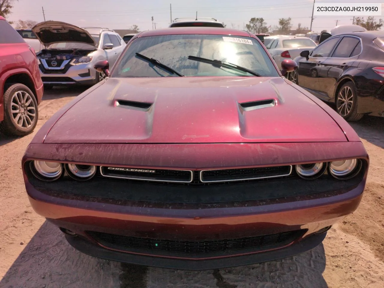 2018 Dodge Challenger Sxt VIN: 2C3CDZAG0JH219950 Lot: 75816184