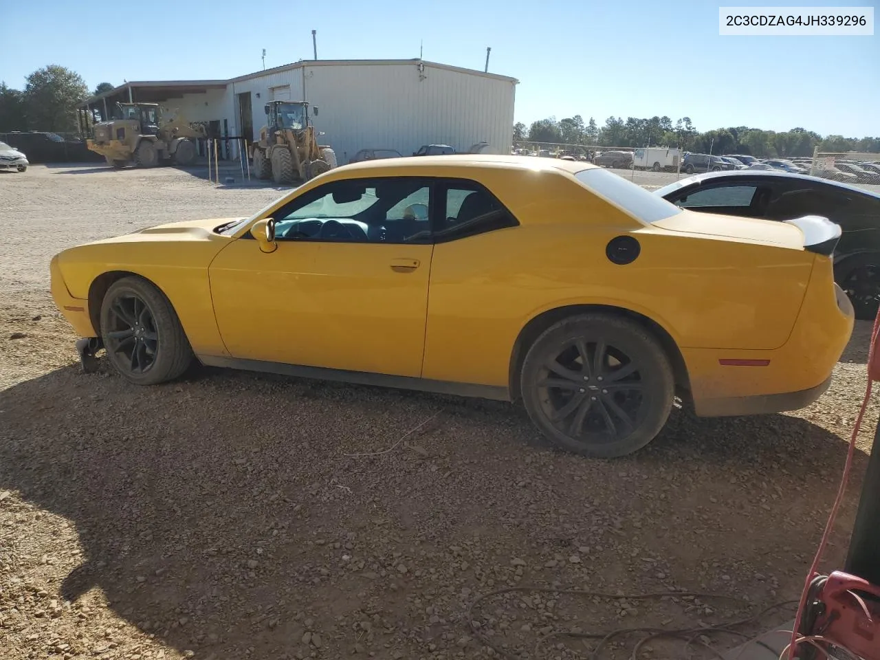 2018 Dodge Challenger Sxt VIN: 2C3CDZAG4JH339296 Lot: 76126634