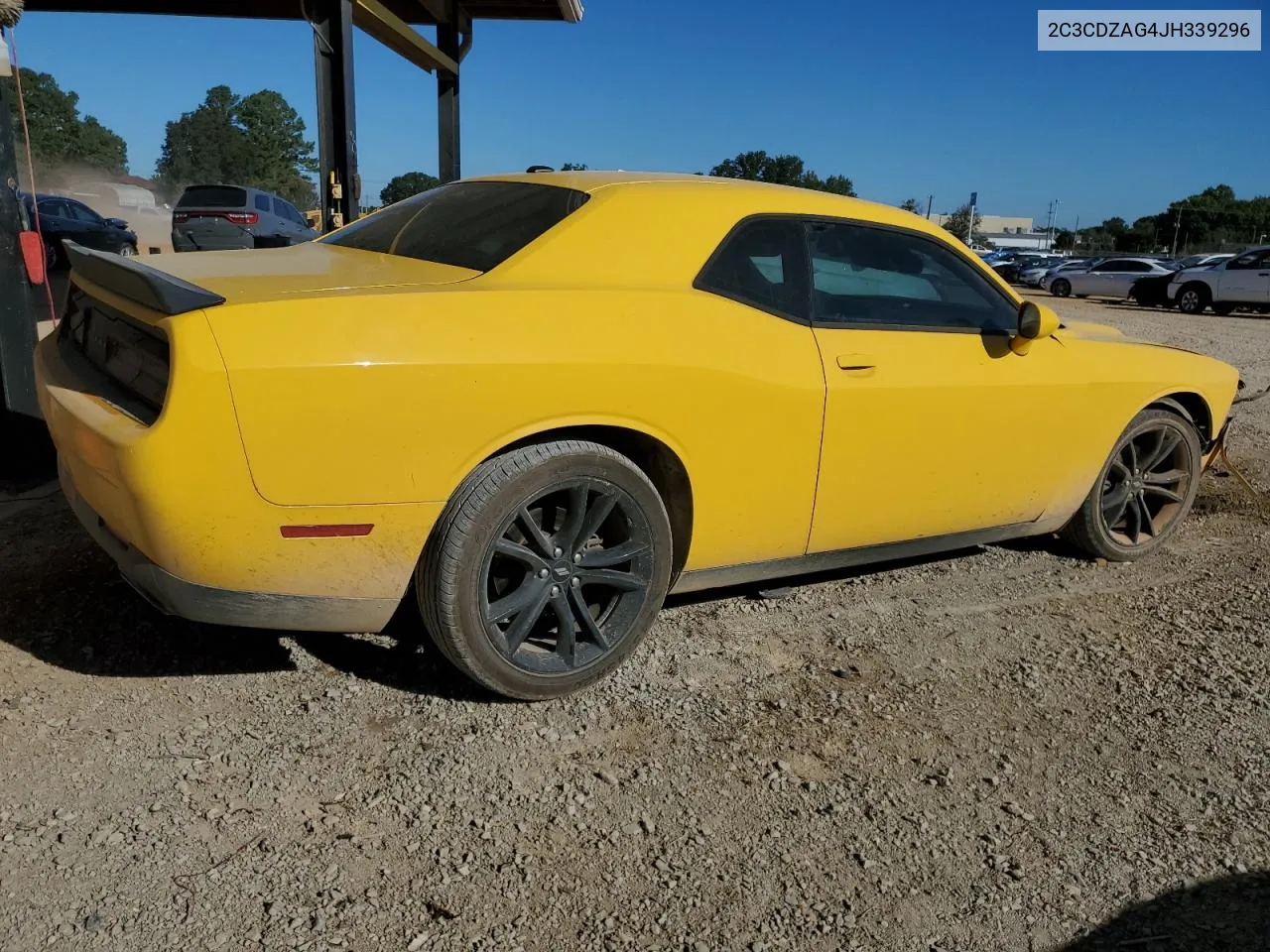 2018 Dodge Challenger Sxt VIN: 2C3CDZAG4JH339296 Lot: 76126634