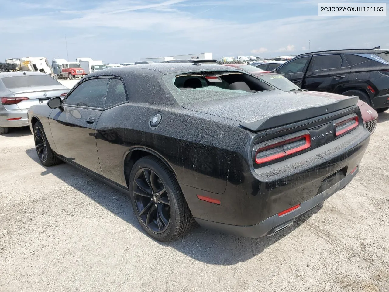 2018 Dodge Challenger Sxt VIN: 2C3CDZAGXJH124165 Lot: 76181924