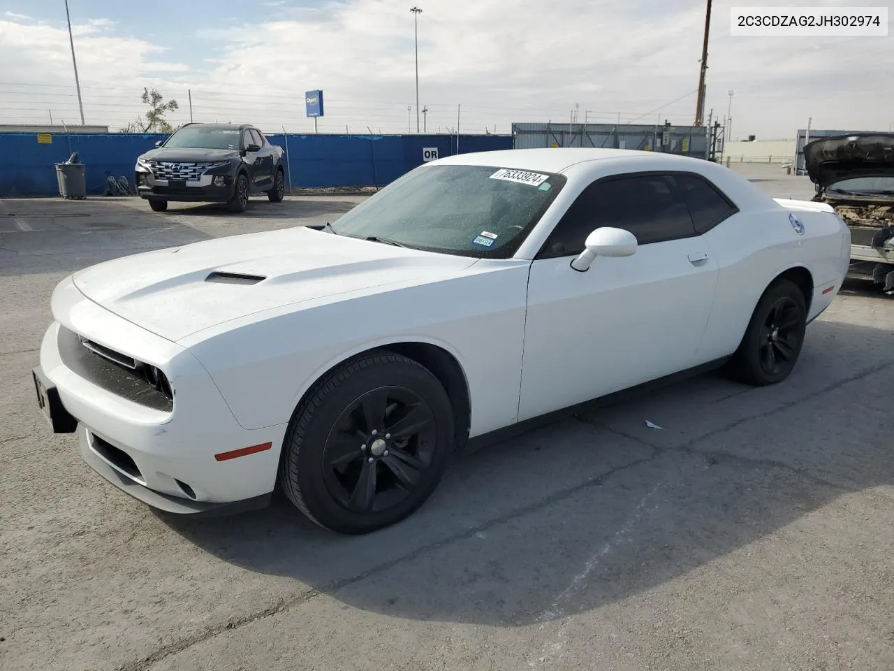 2018 Dodge Challenger Sxt VIN: 2C3CDZAG2JH302974 Lot: 76333924