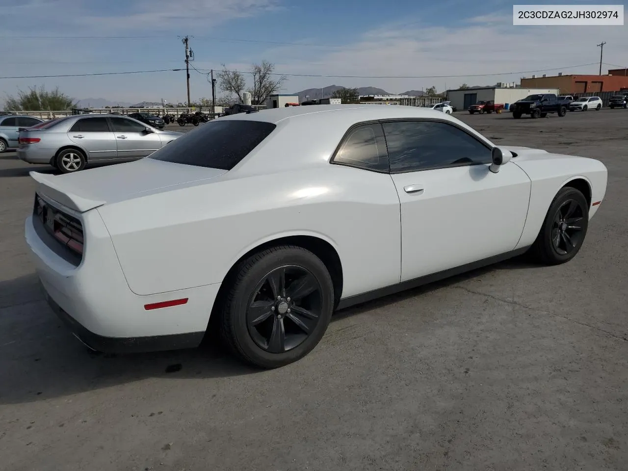 2018 Dodge Challenger Sxt VIN: 2C3CDZAG2JH302974 Lot: 76333924