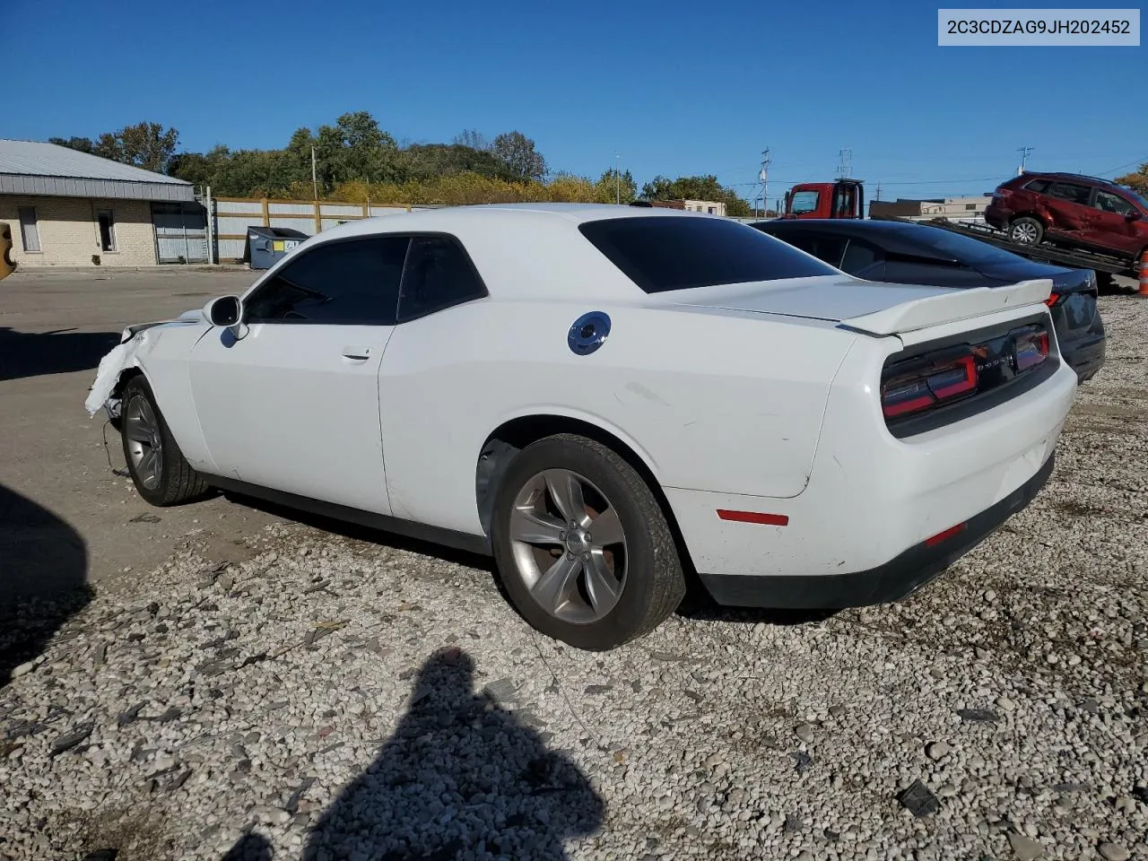 2018 Dodge Challenger Sxt VIN: 2C3CDZAG9JH202452 Lot: 76336294