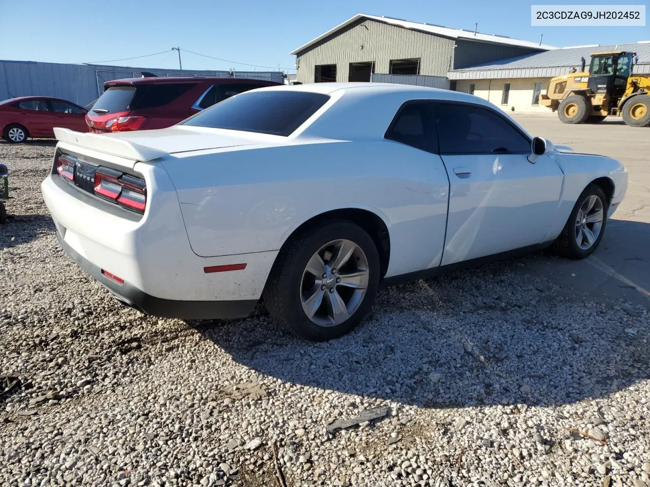 2018 Dodge Challenger Sxt VIN: 2C3CDZAG9JH202452 Lot: 76336294