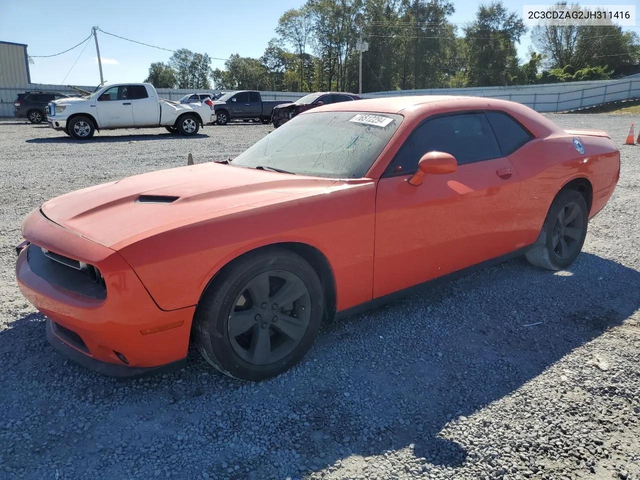 2018 Dodge Challenger Sxt VIN: 2C3CDZAG2JH311416 Lot: 76512294