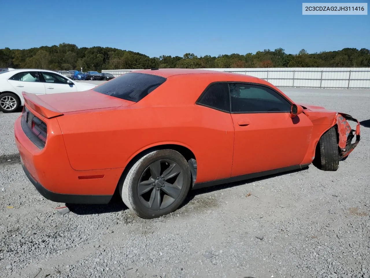 2018 Dodge Challenger Sxt VIN: 2C3CDZAG2JH311416 Lot: 76512294