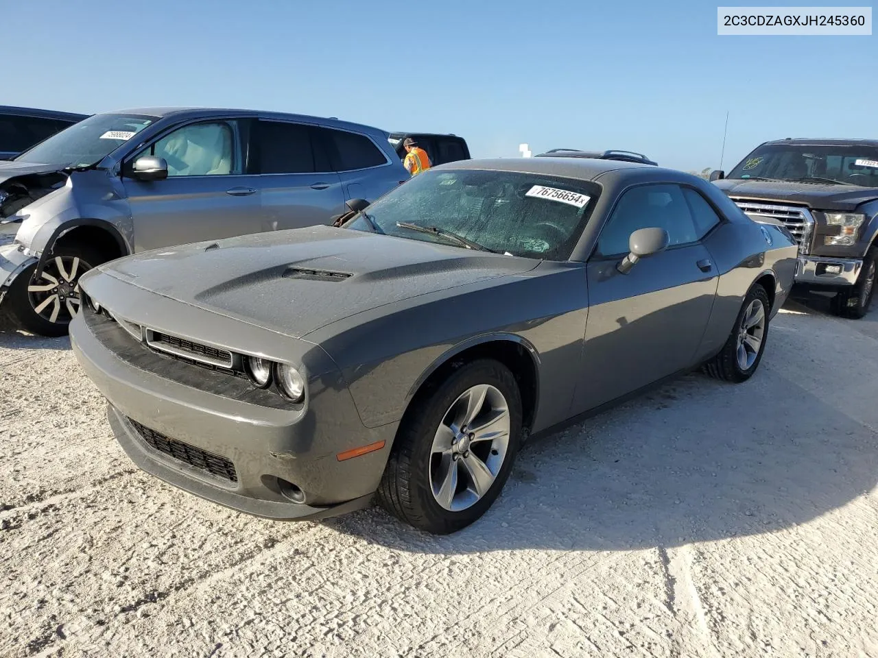 2018 Dodge Challenger Sxt VIN: 2C3CDZAGXJH245360 Lot: 76756654