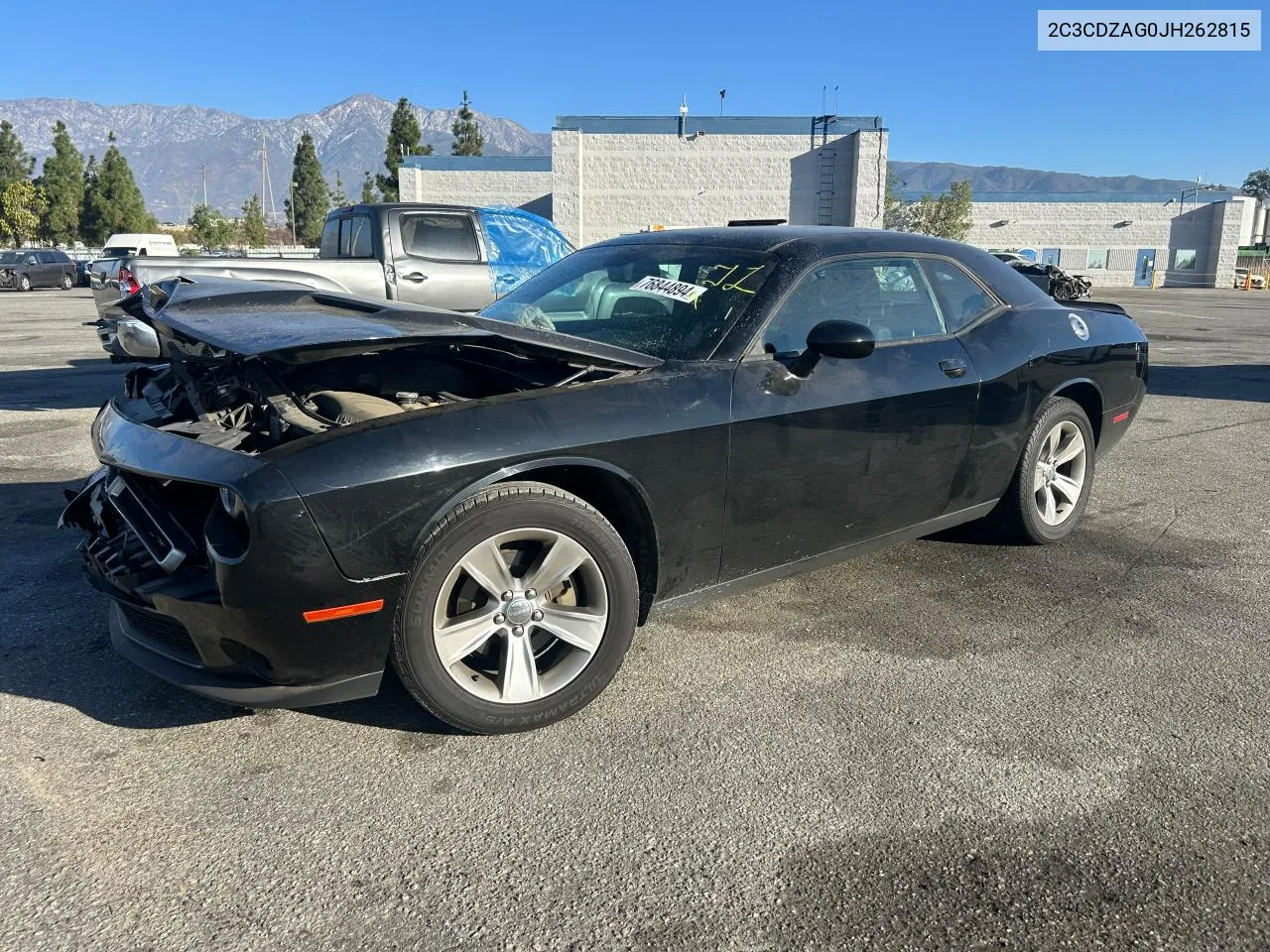 2018 Dodge Challenger Sxt VIN: 2C3CDZAG0JH262815 Lot: 76844894