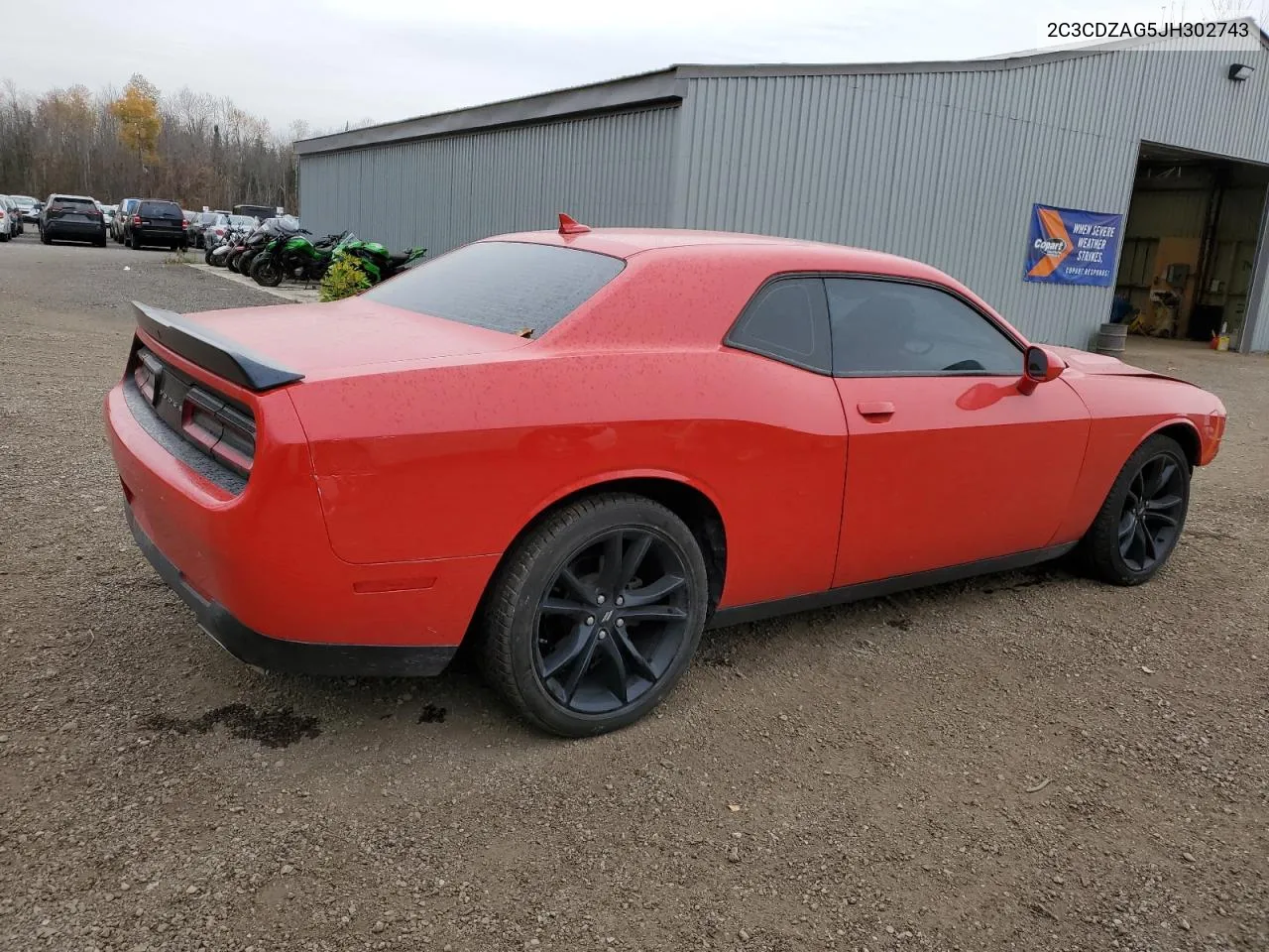 2018 Dodge Challenger Sxt VIN: 2C3CDZAG5JH302743 Lot: 76890534