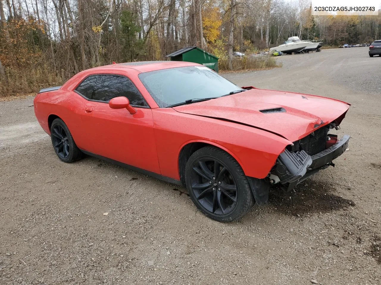 2018 Dodge Challenger Sxt VIN: 2C3CDZAG5JH302743 Lot: 76890534