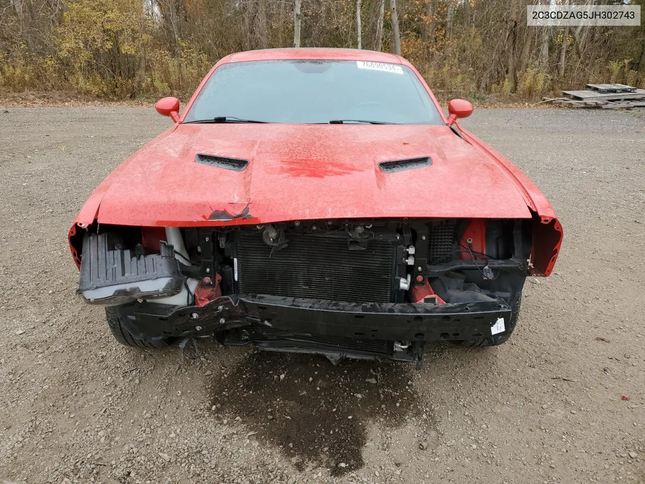 2018 Dodge Challenger Sxt VIN: 2C3CDZAG5JH302743 Lot: 76890534