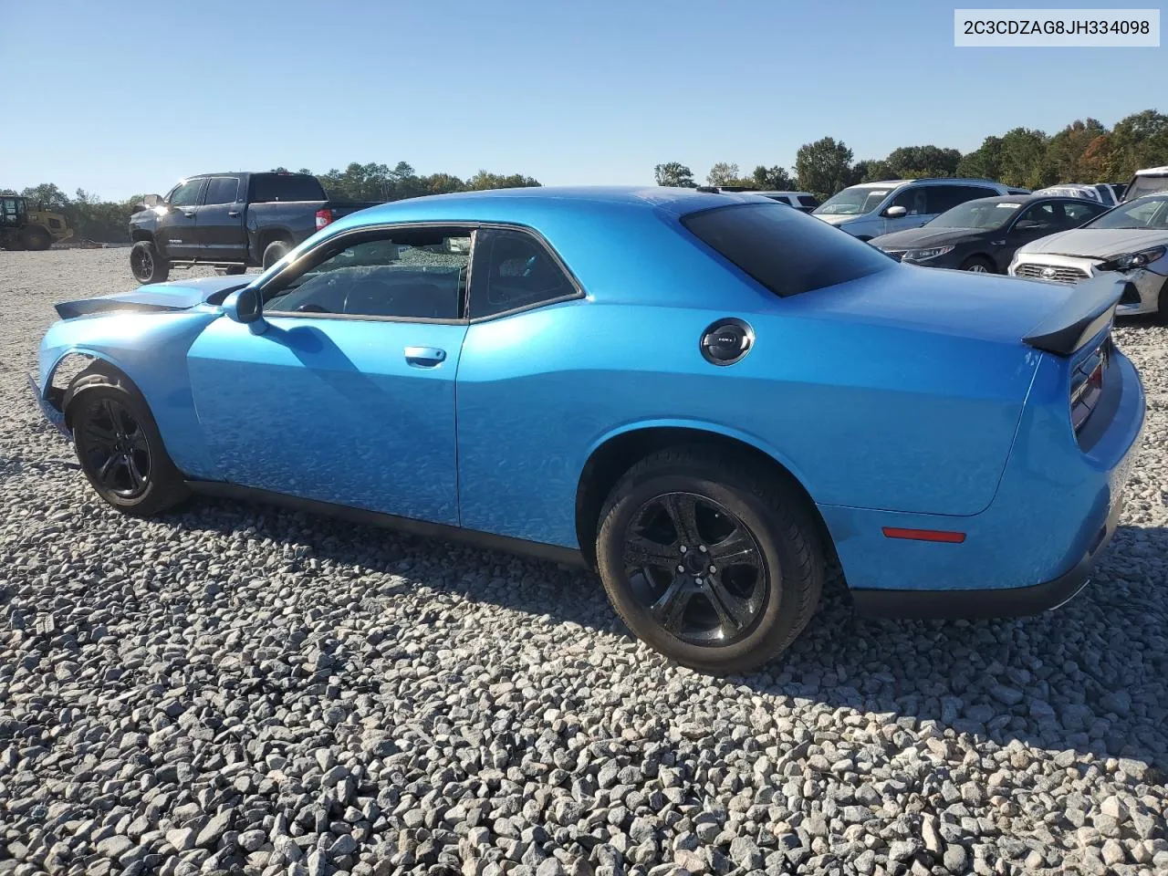 2C3CDZAG8JH334098 2018 Dodge Challenger Sxt