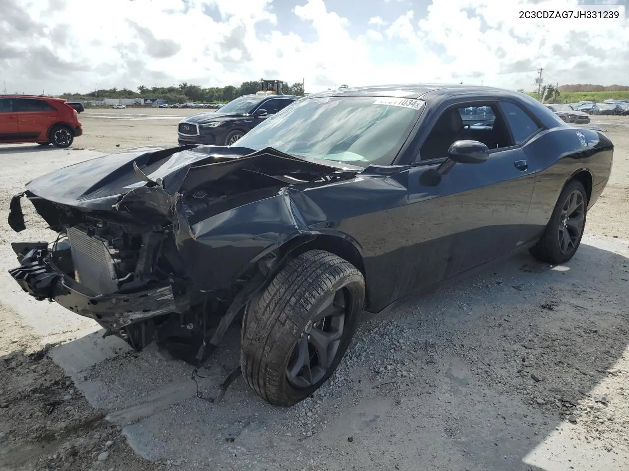 2018 Dodge Challenger Sxt VIN: 2C3CDZAG7JH331239 Lot: 77011034