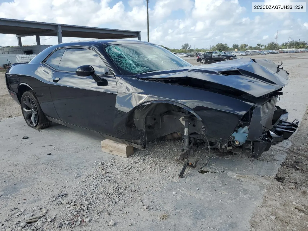 2018 Dodge Challenger Sxt VIN: 2C3CDZAG7JH331239 Lot: 77011034