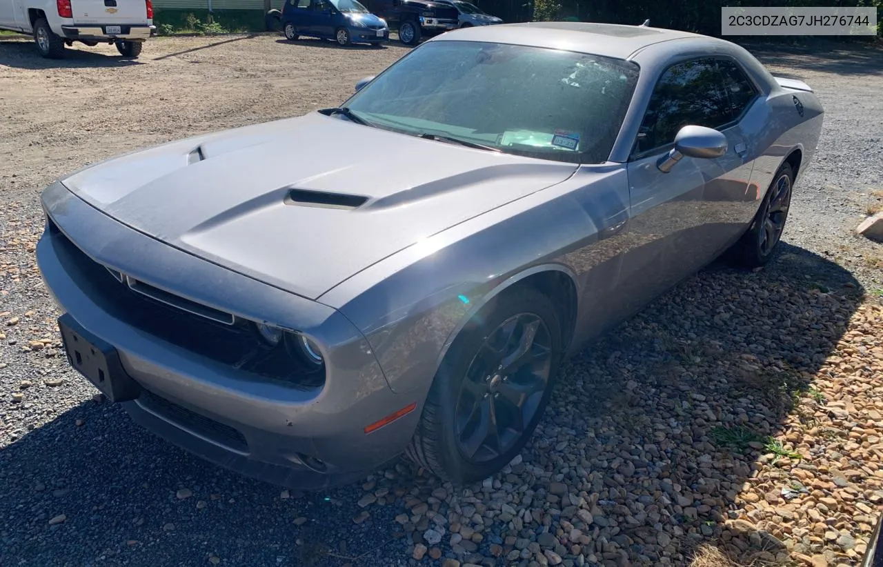 2018 Dodge Challenger Sxt VIN: 2C3CDZAG7JH276744 Lot: 77136254