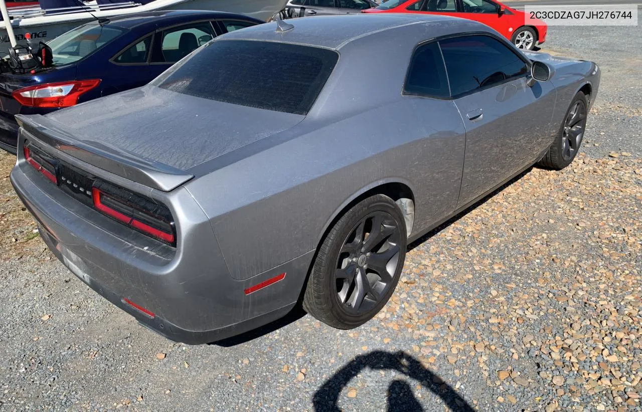 2018 Dodge Challenger Sxt VIN: 2C3CDZAG7JH276744 Lot: 77136254