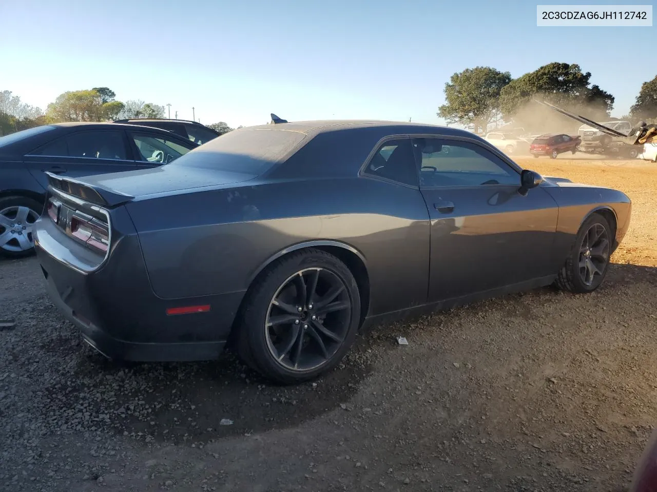 2018 Dodge Challenger Sxt VIN: 2C3CDZAG6JH112742 Lot: 77459424